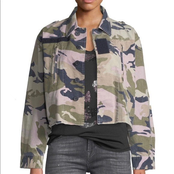 ZADIG & VOLTAIRE Crop Camo Print Military Jacket